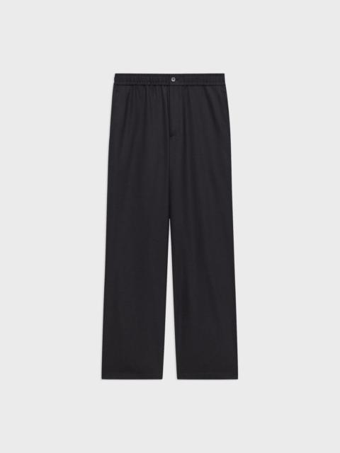Wide-Leg Drawstring Pant in Stretch Flannel