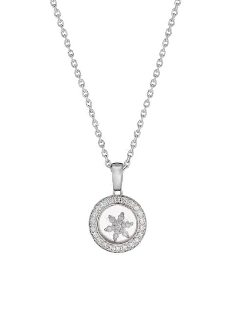 Chopard Women's Happy Diamonds 18K White Gold & Diamond Snowflake Pendant Necklace - White Gold