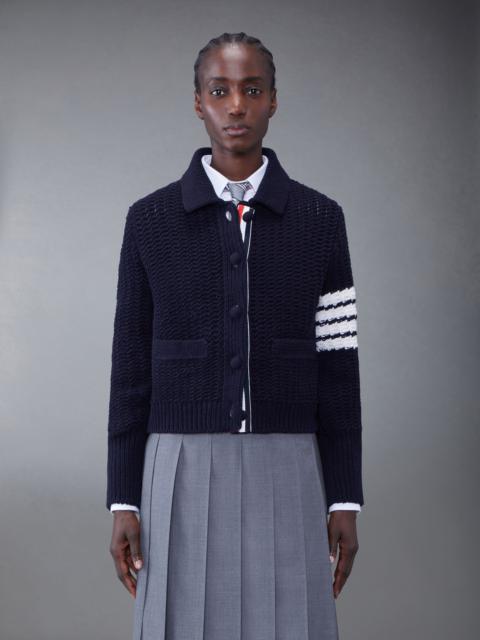 Thom Browne Chunky Merino 4-bar Polo Cardigan Jacket