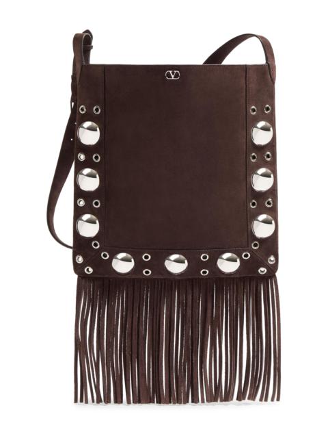 Valentino Women's Nellcôte Suede Shoulder Bag with Fringes - Testa Di Moro