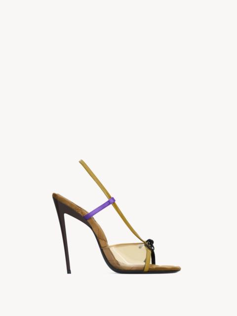 SAINT LAURENT JEAN SANDALS IN TPU AND SATIN