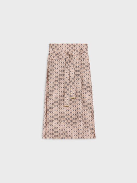 CELINE pleated skirt in silk georgette