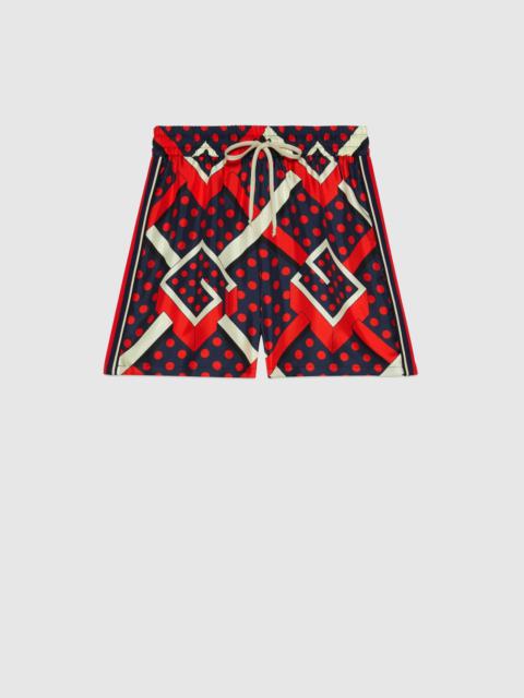 GUCCI G dot labyrinth print shorts