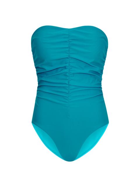 MILLY Women's Ruched One-Piece Swimsuit - Sea Foam Green