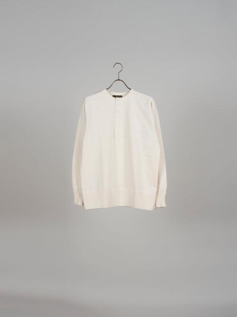 Nigel Cabourn 50's Henley Neck Shirt in Ivory