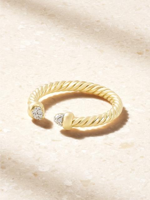 DAVID YURMAN Micro Cablespira 18-karat Gold Diamond Ring