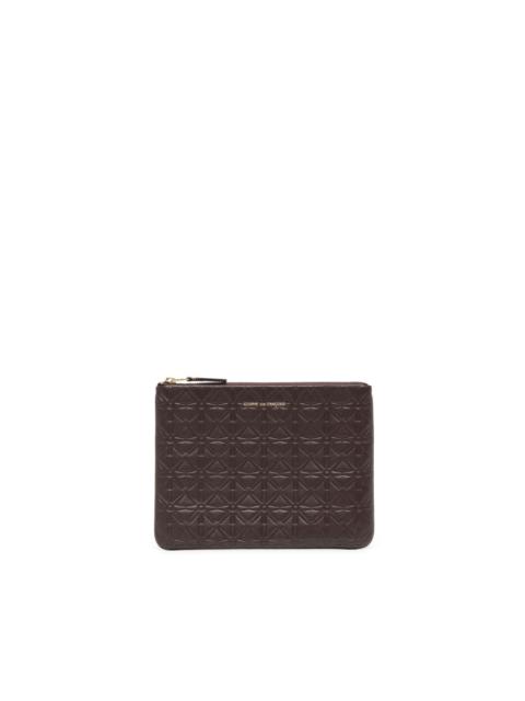 logo-stamp embossed leather wallet