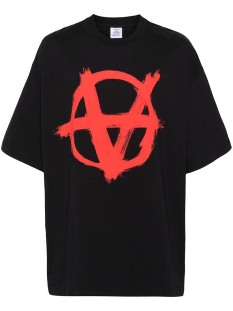 VETEMENTS Reverse Anarchy cotton T-shirt