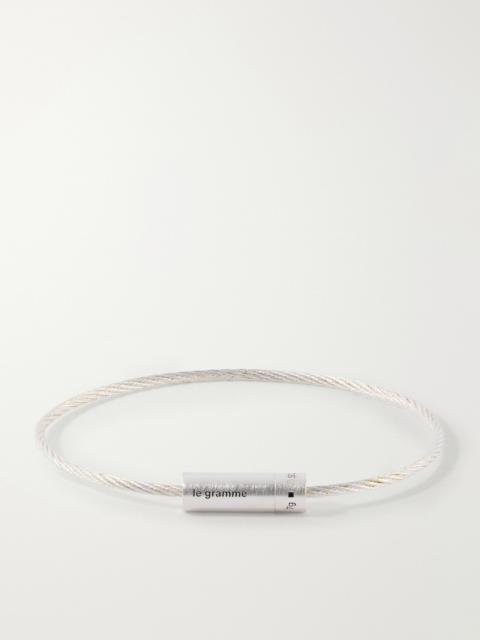 le gramme 7g Brushed Sterling Silver Cable Bracelet