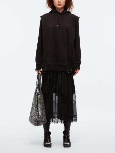 3.1 Phillip Lim Lace Trim Hoodie Dress