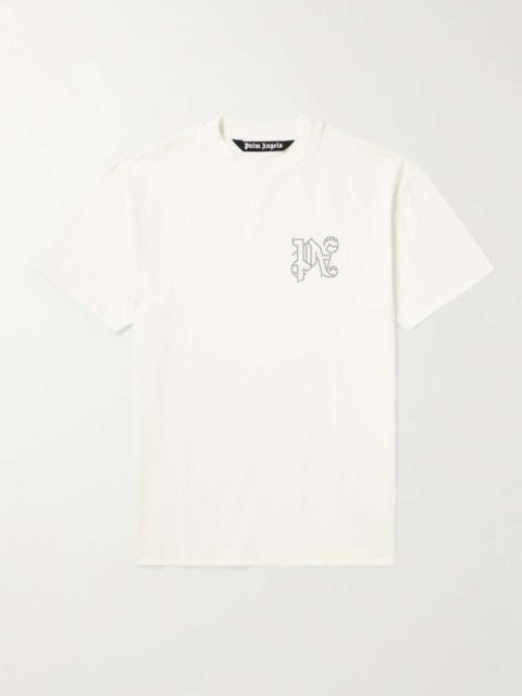 Studded Cotton-Jersey T-Shirt