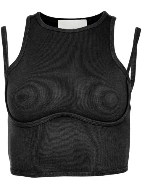 Fleur du Mal strappy ribbed tank top