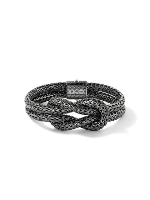 Love Knot Bracelet, Dark Silver, 13MM