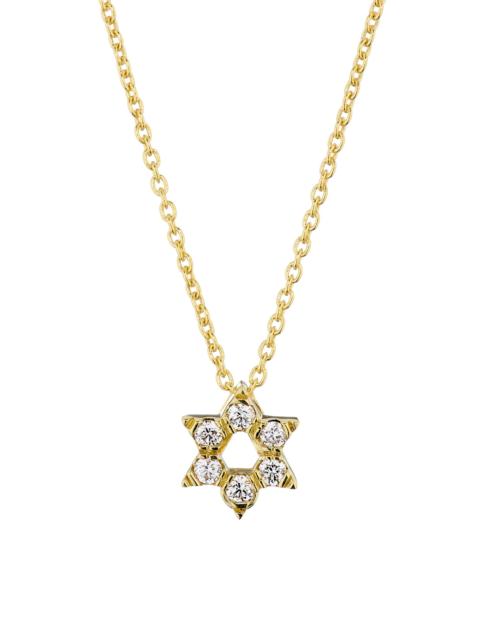 ROBERTO COIN Women's Tiny Treasures 0.09 TCW Diamond & 18K White Gold Star Of David Necklace - Yellow Gold