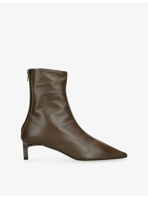 DEAR FRANCES Topo Leather Ankle Boots