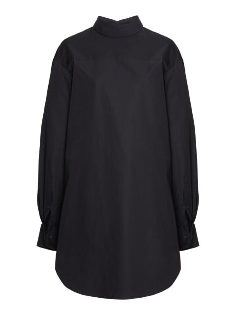 Corso Asymmetrical Cotton-Poplin Shirt black