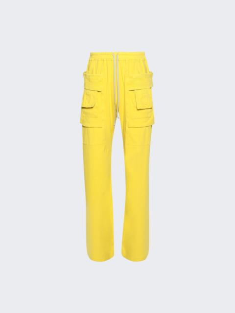 Rick Owens DRKSHDW Pantaloni Creatch Wide Cargo Drawstring Lemon
