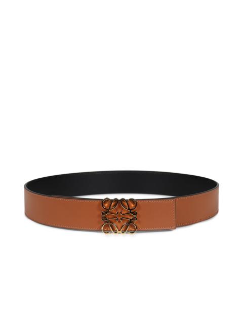 Loewe ANAGRAM REVERSIBLE 4CM BELT / TAN BLK GLD