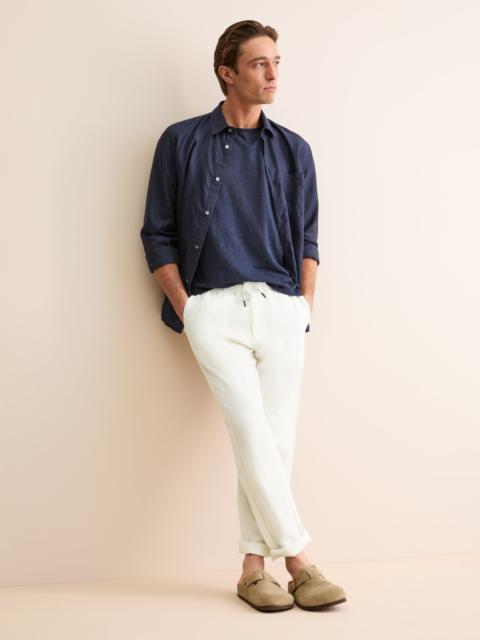 Derek Rose Men's Pants Vienna Linen Off-White
