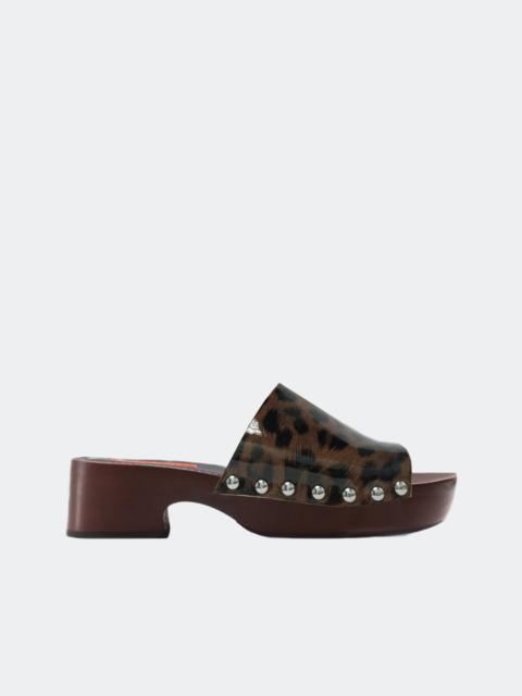 SIMONMILLER Rio Wood Platform In Cheetah
