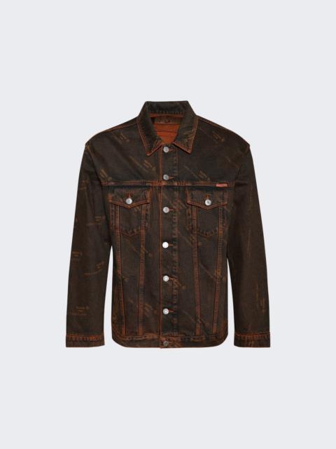 Martine Rose Oversized Denim Jacket Orange Laser