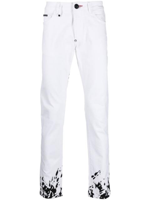 PHILIPP PLEIN graphic-print slim-cut jeans