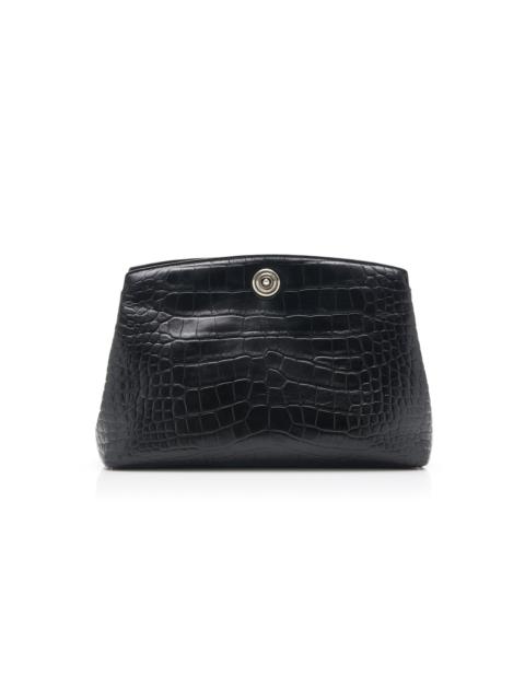 Liffner Pushlock Croc-Embossed Leather Clutch
