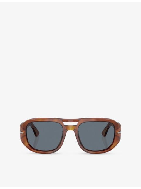 Persol PO3373S Vincent Pilot-Frame Acetate Sunglasses