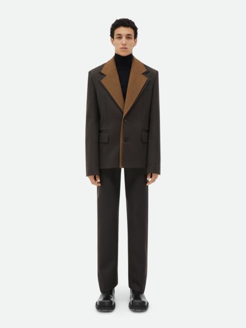 Bottega Veneta Wool Jacket With Contrasting Collar