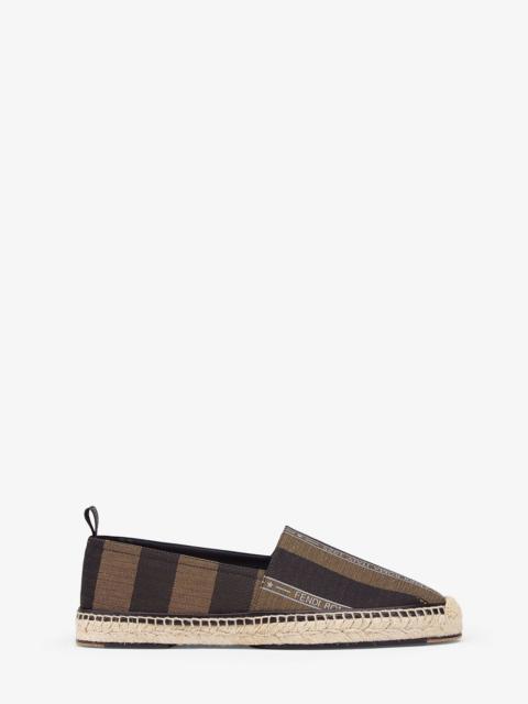 FENDI Brown fabric espadrilles