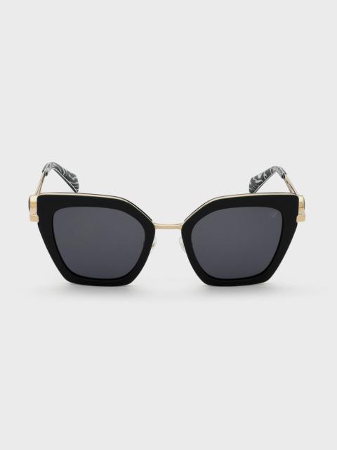 Blumarine METAL SUNGLASSES WITH ACETATE FRONT