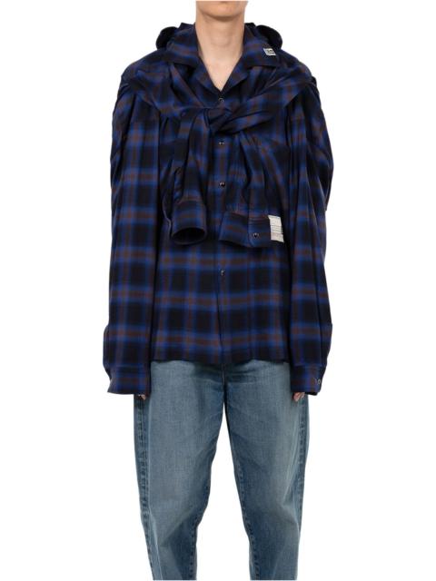 Maison MIHARAYASUHIRO Sleeve Layered Check Shirt