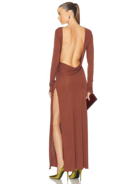 THE ANDAMANE Veronica Draped Maxi Dress