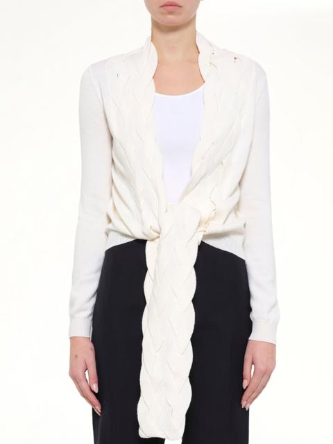 Loewe Braid Cardigan in White