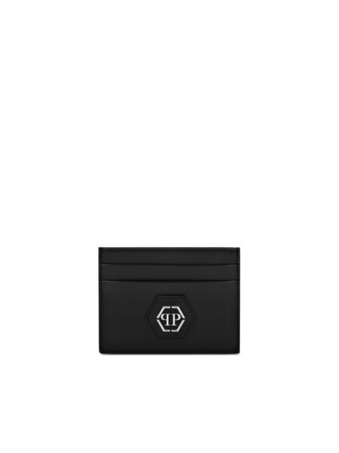 PHILIPP PLEIN logo-plaque leather cardholder