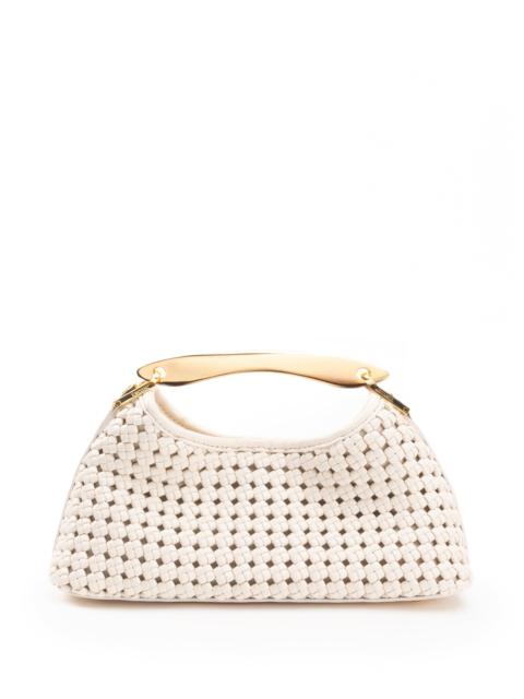 Elleme Mini Boomerang Woven Leather Ivory