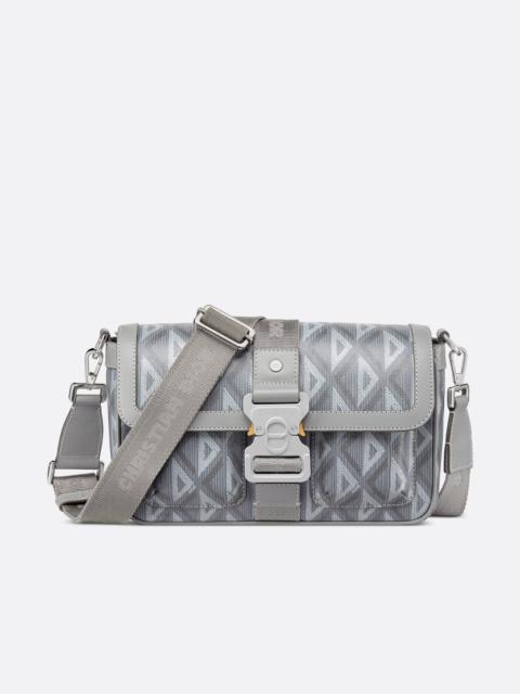 Dior Lock Mini Case Bag with Strap Dior Gray CD Diamond Canvas and Smooth  Calfskin