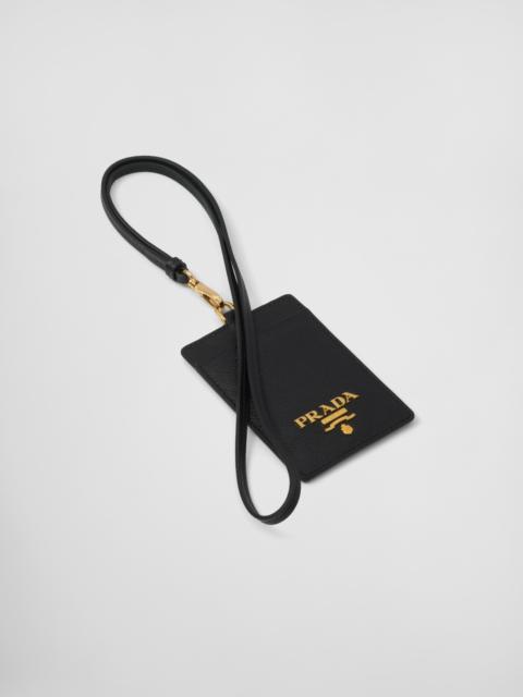 Saffiano Leather Badge Holder