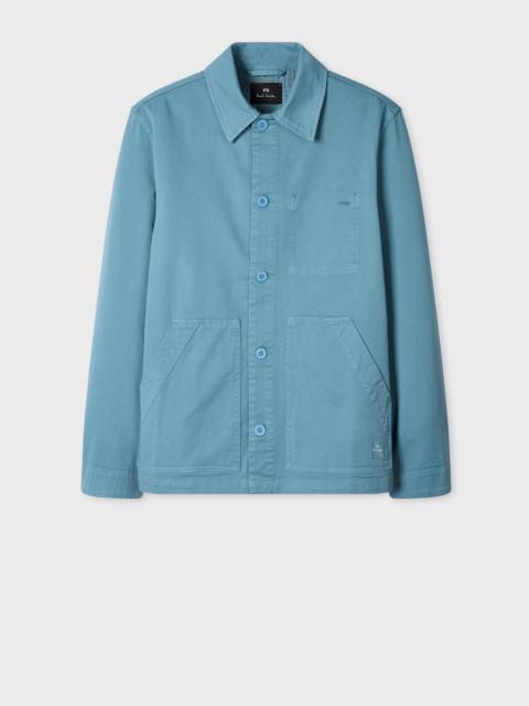 Paul Smith Pale Blue Garment-Dyed Cotton Chore Jacket