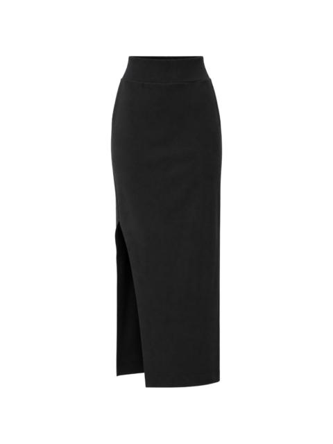 thom/krom side-slit midi skirt