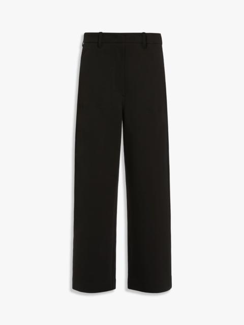 Straight-fit scuba jersey trousers