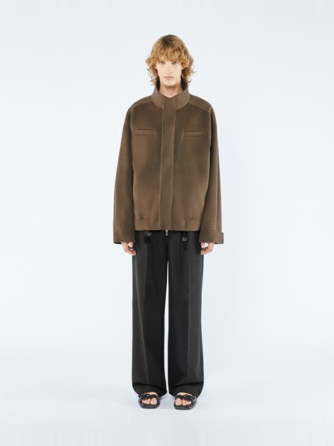 Nanushka DUFAN - Double wool silk bomber - Clay