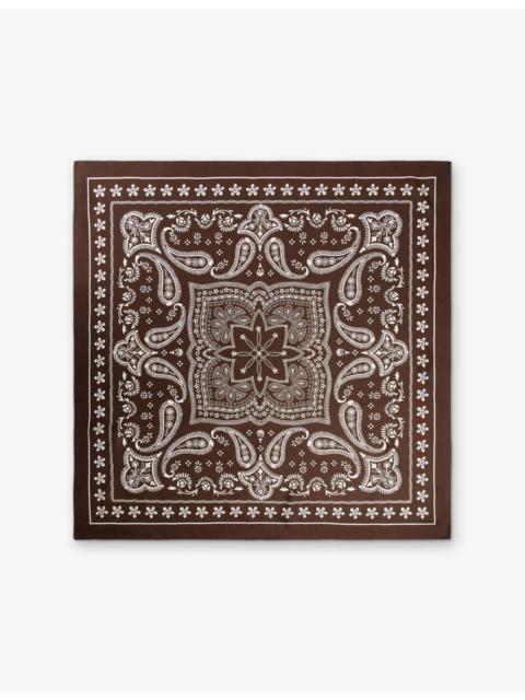 Sandro Bandana-Print Square Silk Scarf
