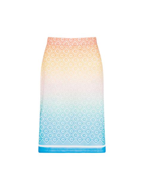 CASABLANCA Gradient Monogram Mesh Skirt | Casablanca Paris