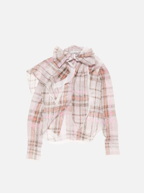 Acne Studios Printed silk blouse - Grey/pink