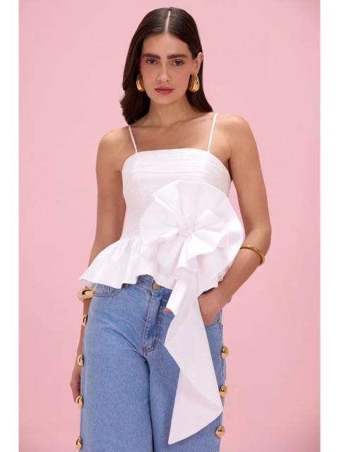 PatBO BLOSSOM POPLIN FLORAL TOP