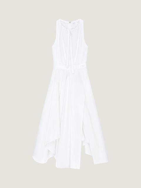 Givenchy LONG ASYMMETRIC DRESS IN POPLIN WITH BOW