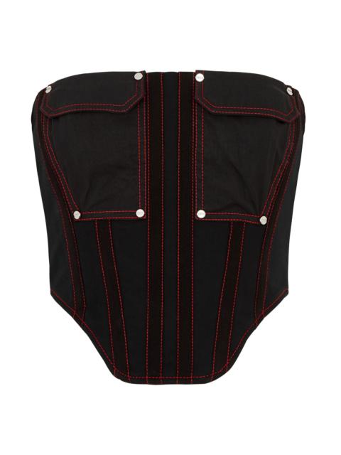 Hongbao stretch-cotton corset top
