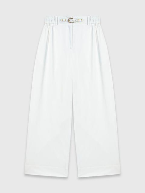 maje Wide-leg cotton trousers