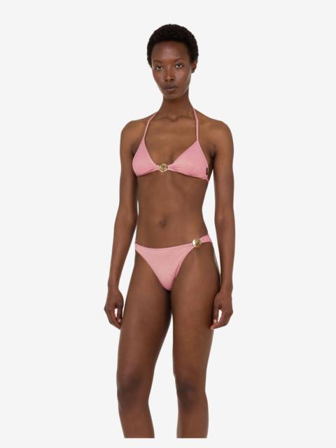 Moschino SMILEY® LUREX JERSEY TRIANGLE BIKINI TOP